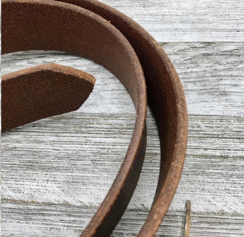 1 3/8” Lt.Brown Leather Belt – Handmade in USA, Durable & Solid