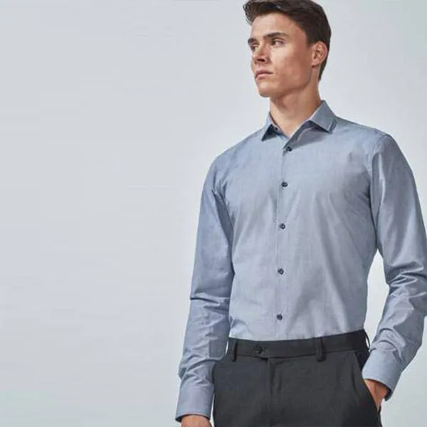 3PK BLUE TEXTURED AND PRINT SMART SHIRTS