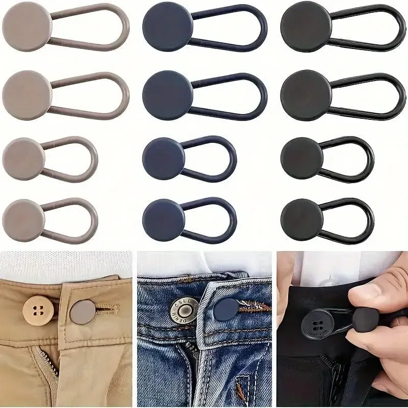 6-Pieces: Durable Waistband Expanders for Jeans