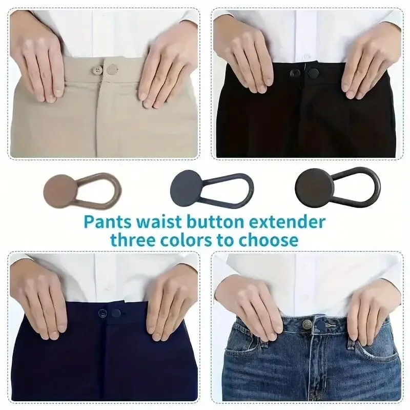 6-Pieces: Durable Waistband Expanders for Jeans