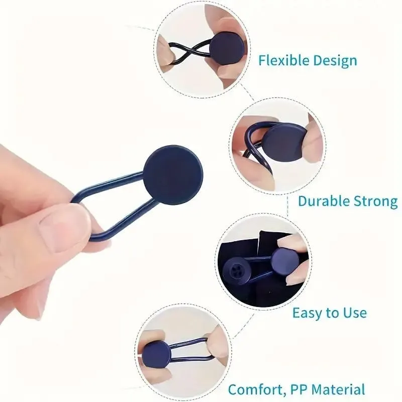 6-Pieces: Durable Waistband Expanders for Jeans