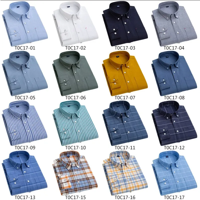 Aoliwen brand  New style 100% cotton casual plaid long sleeved