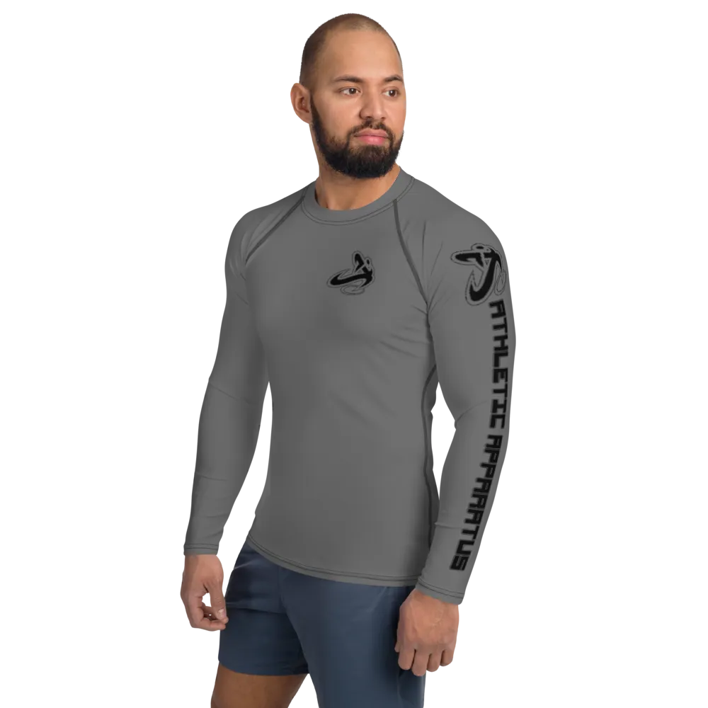 Athletic Apparatus Grey Black logo Men's Rash Guard