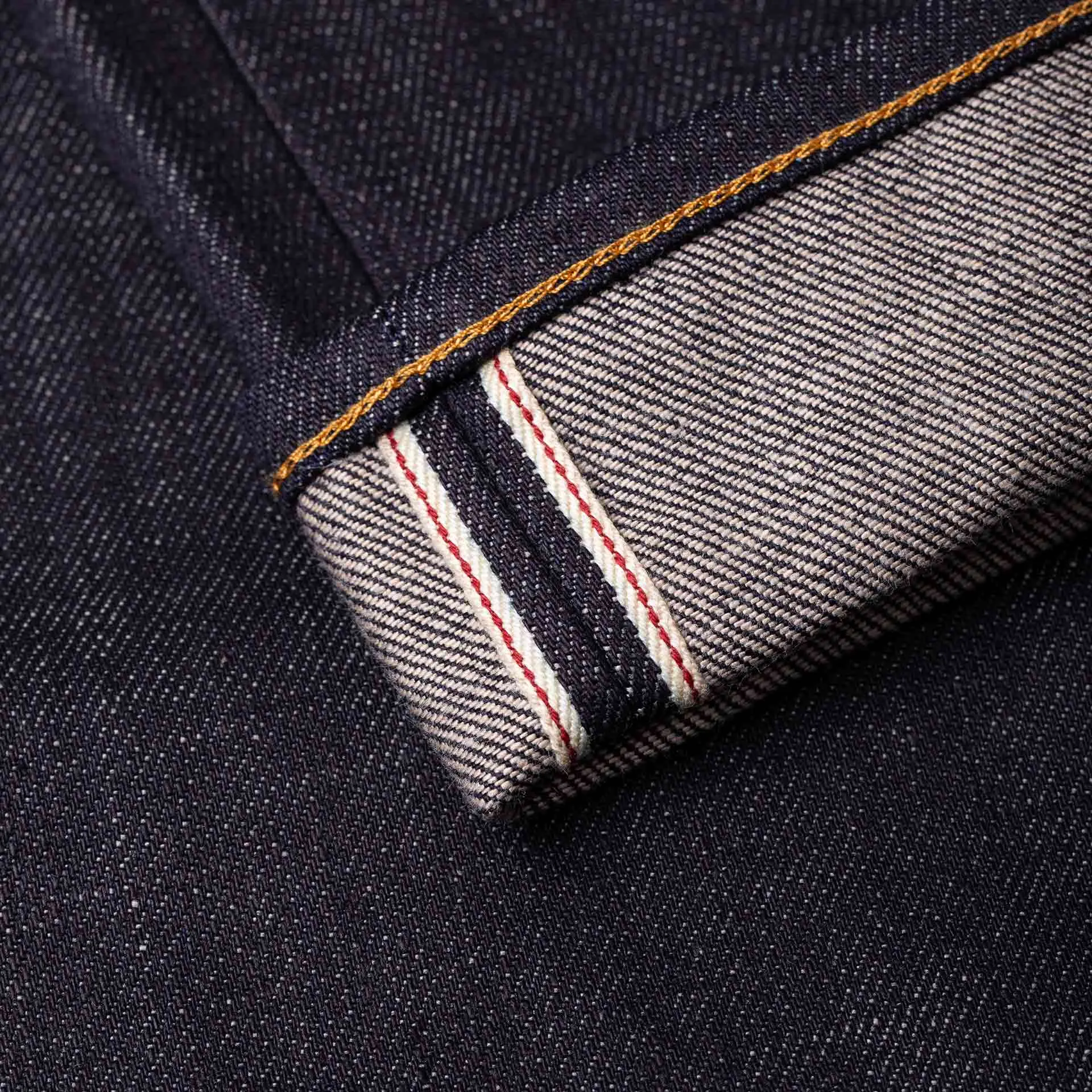 B-01 SLIM TAPERED 13 oz. brown cotton selvedge