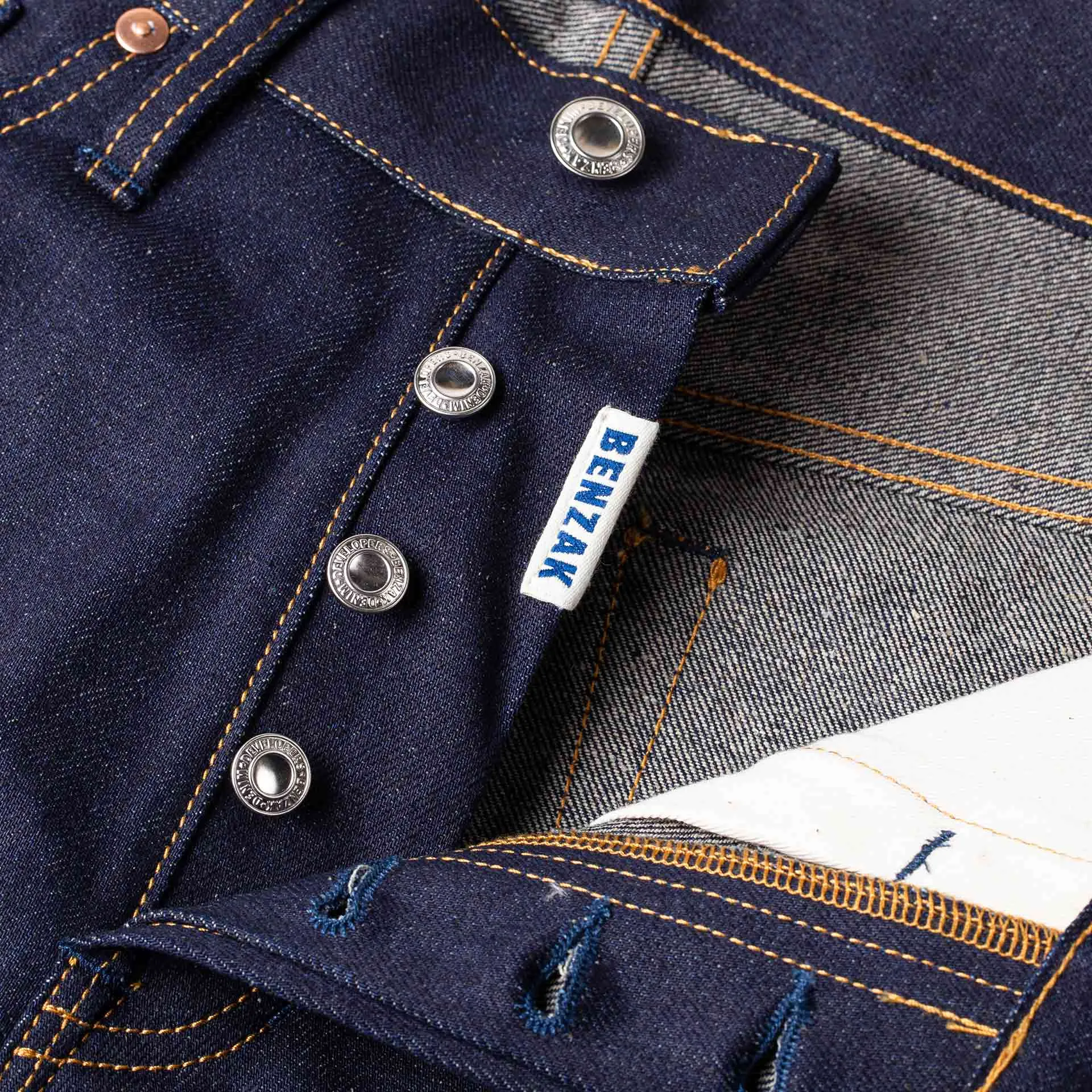 B-01 SLIM TAPERED 14 oz. easy fade hemp selvedge
