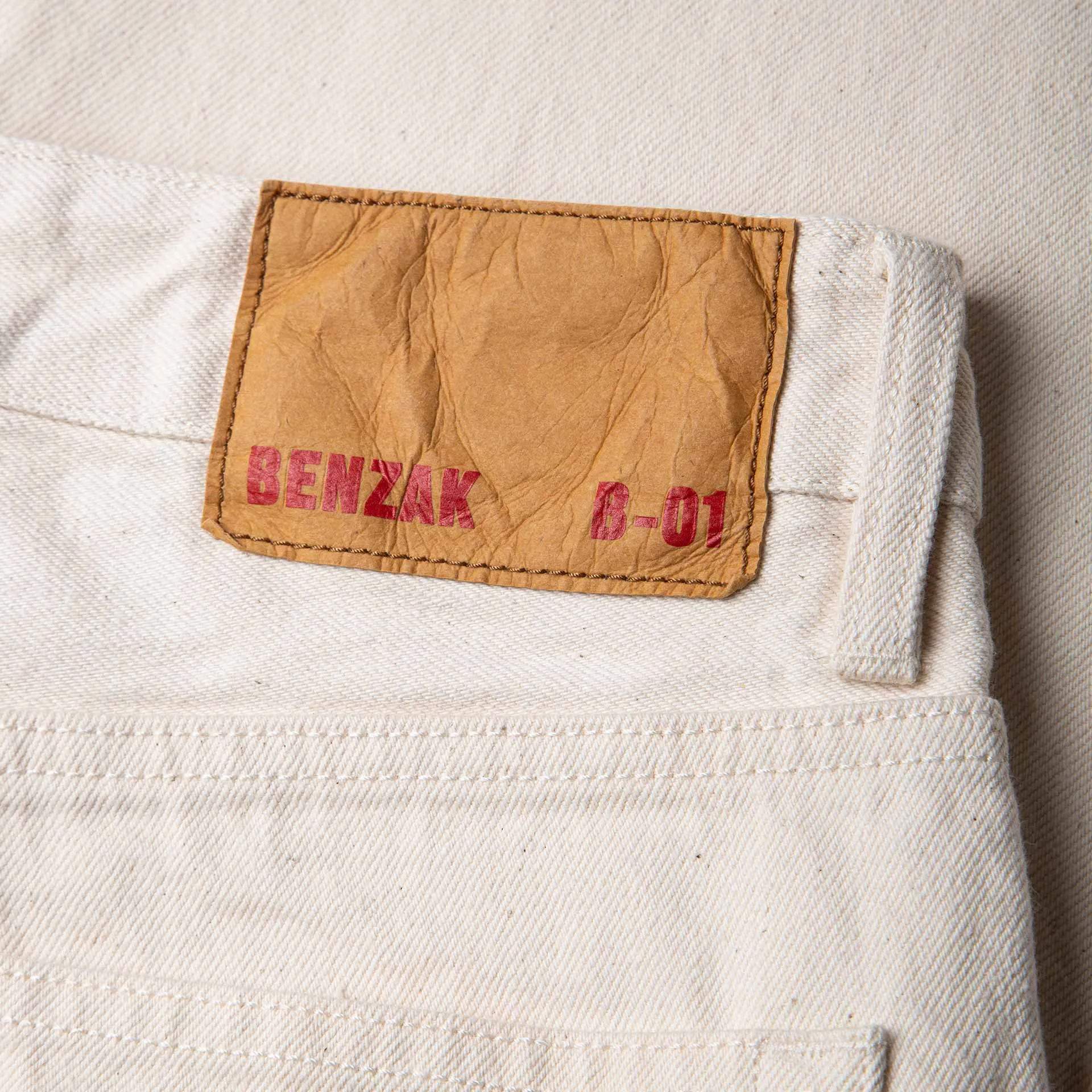 B-01 SLIM TAPERED 14 oz. selvedge colour denim / ecru