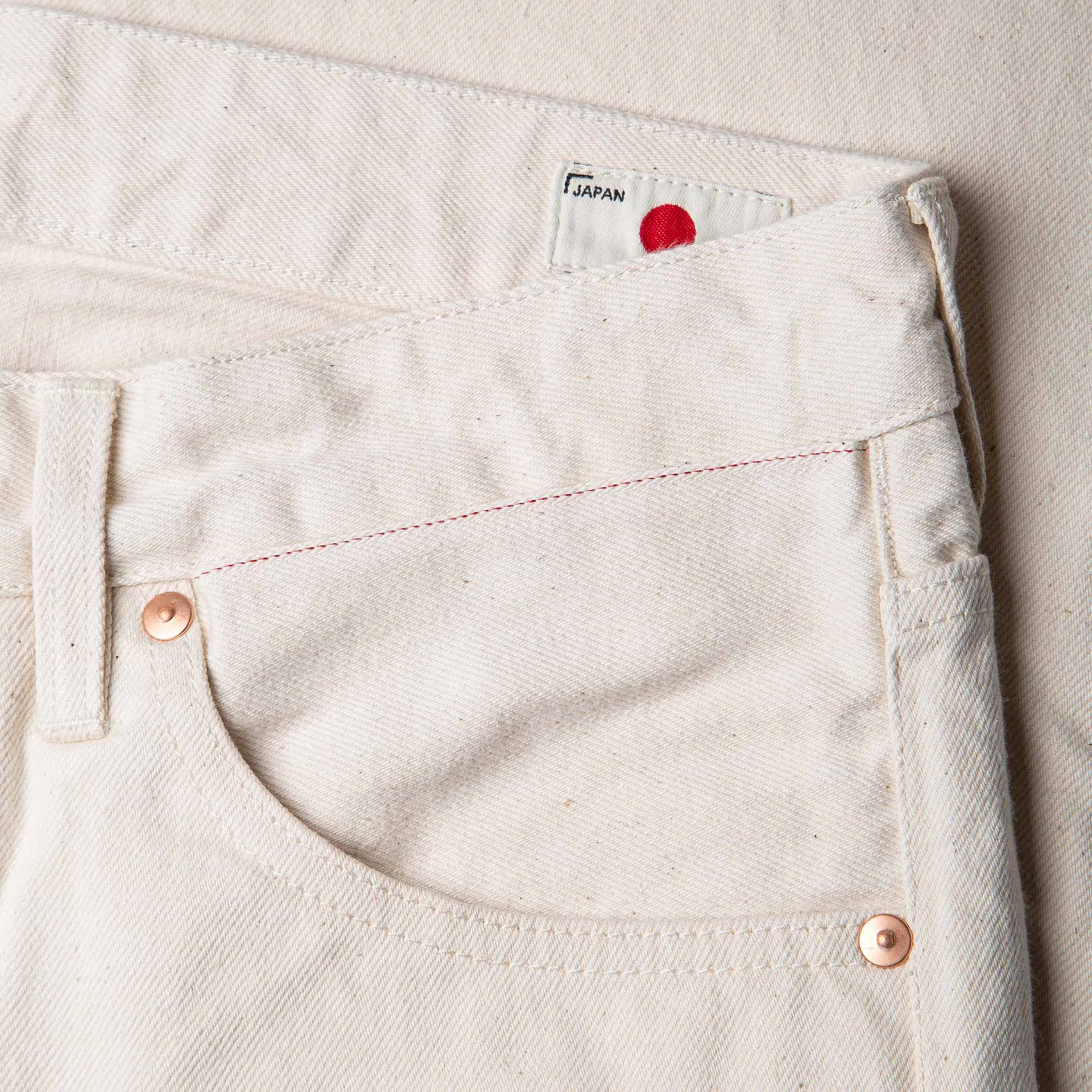B-01 SLIM TAPERED 14 oz. selvedge colour denim / ecru