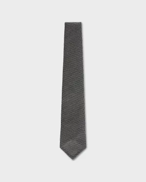 Black and White Silk Mesh Couture Tie