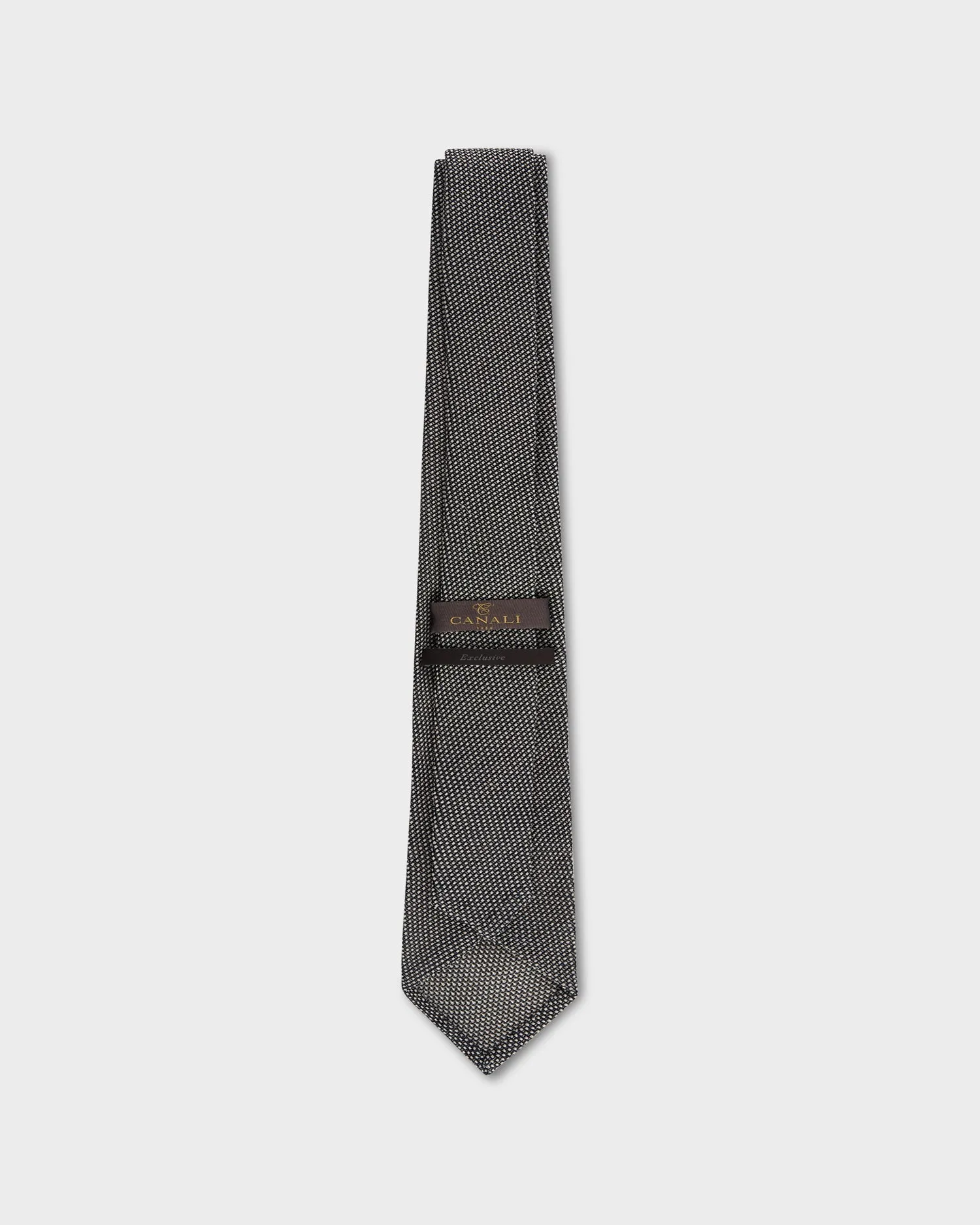 Black and White Silk Mesh Couture Tie