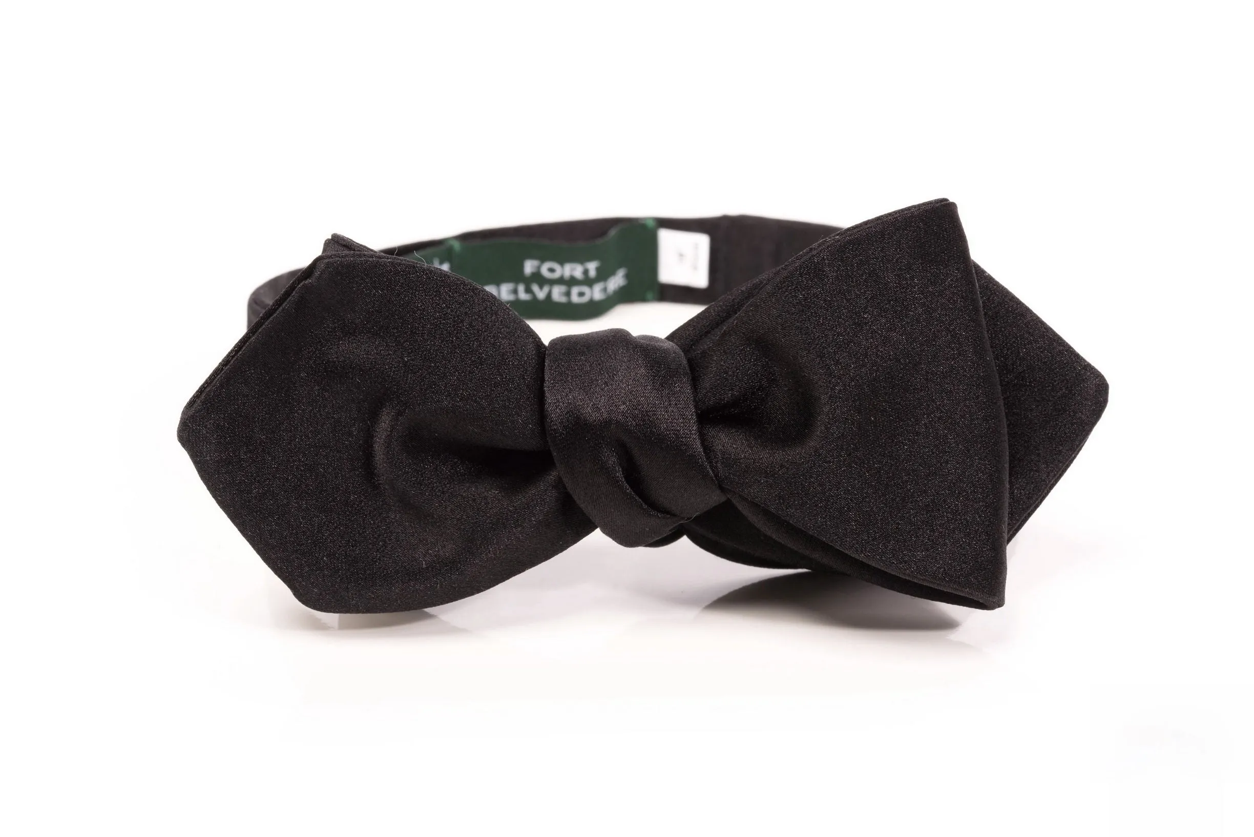Black Diamond Silk Satin Self-Tie Bow Tie