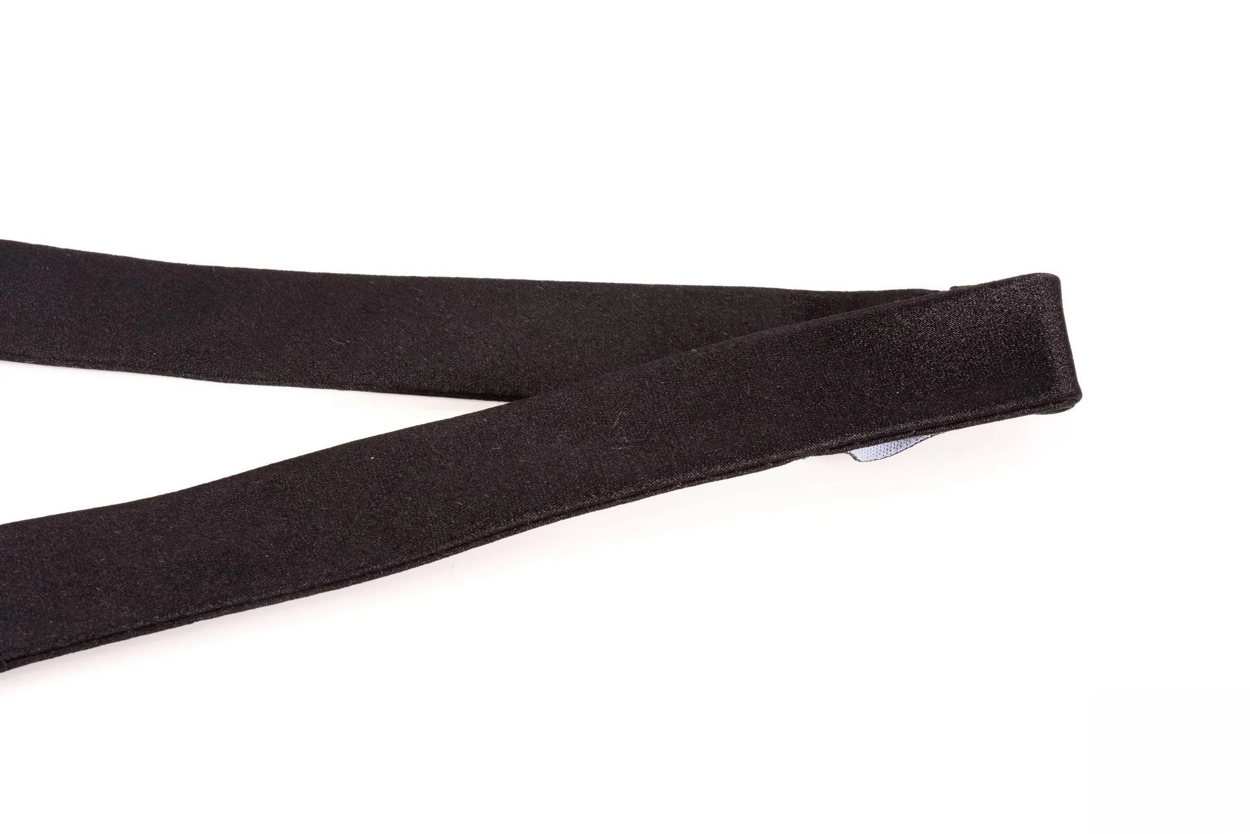 Black Diamond Silk Satin Self-Tie Bow Tie
