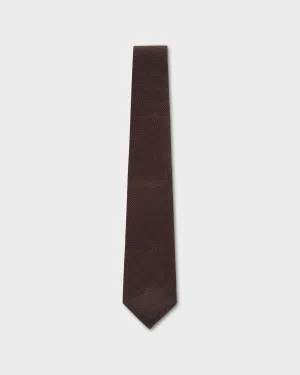 Brown and Navy Silk Gauze Tie