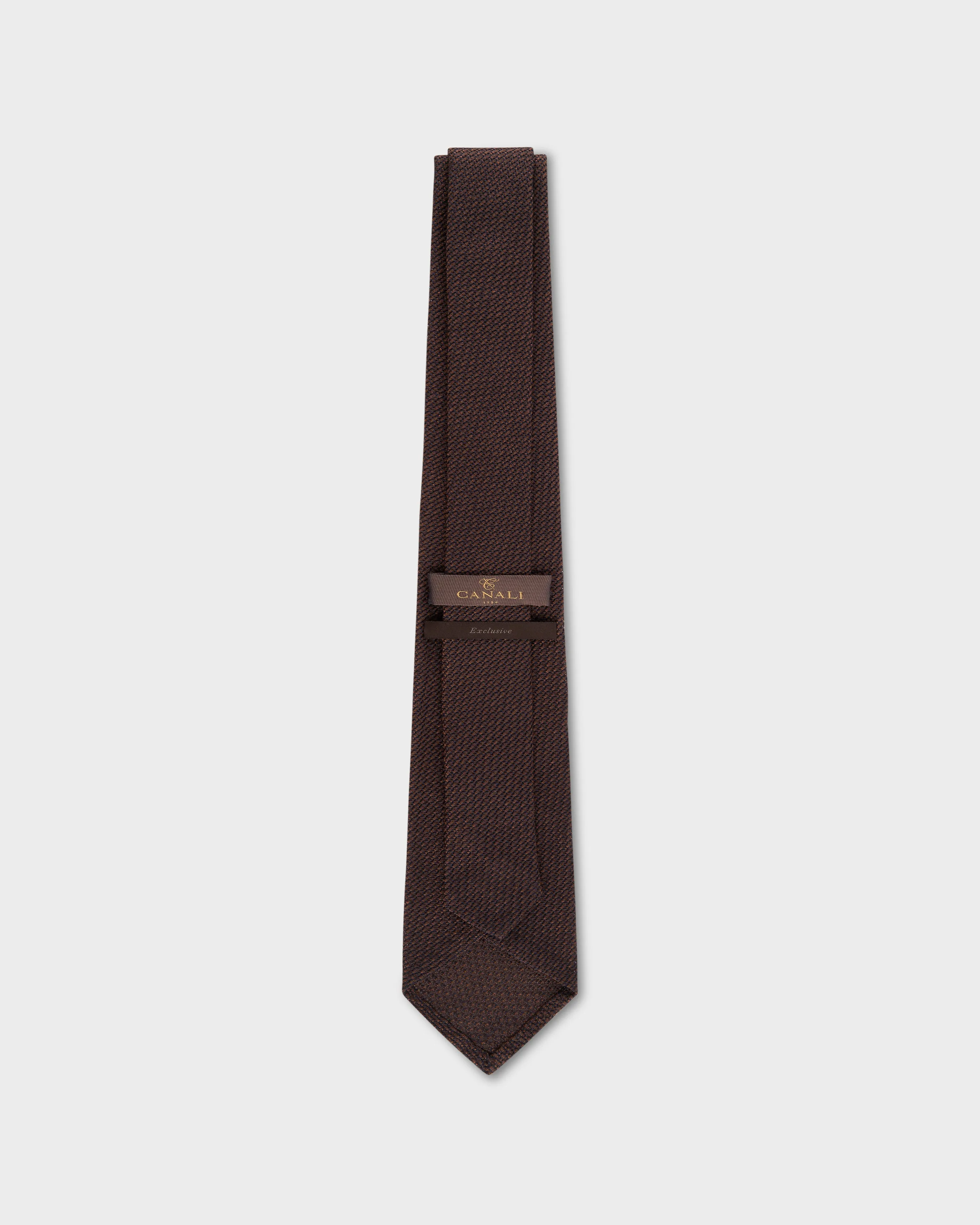 Brown and Navy Silk Gauze Tie
