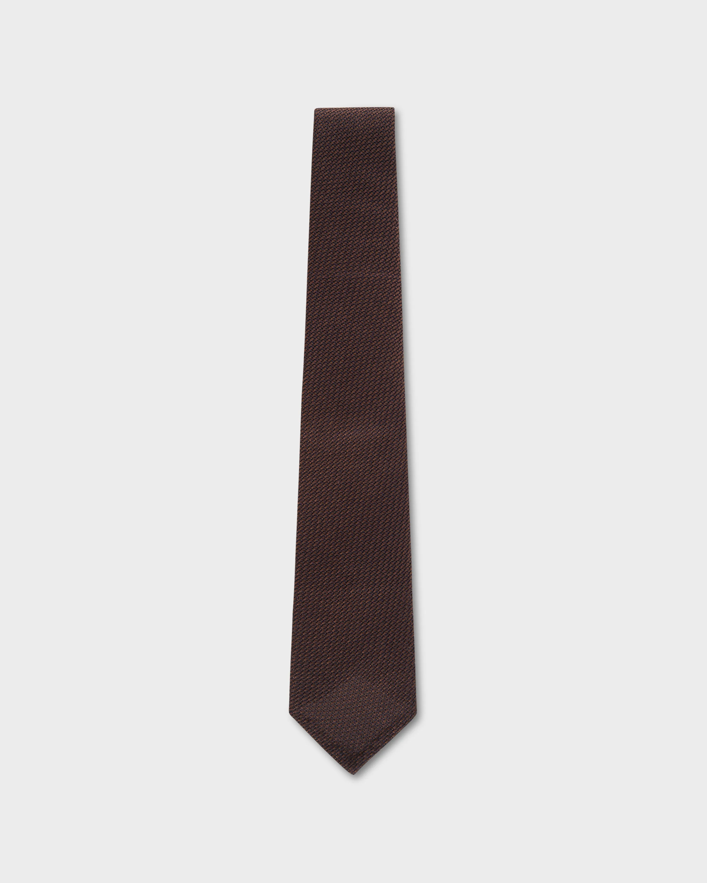 Brown and Navy Silk Gauze Tie