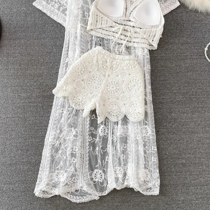 Cabello Three Piece Crochet Set