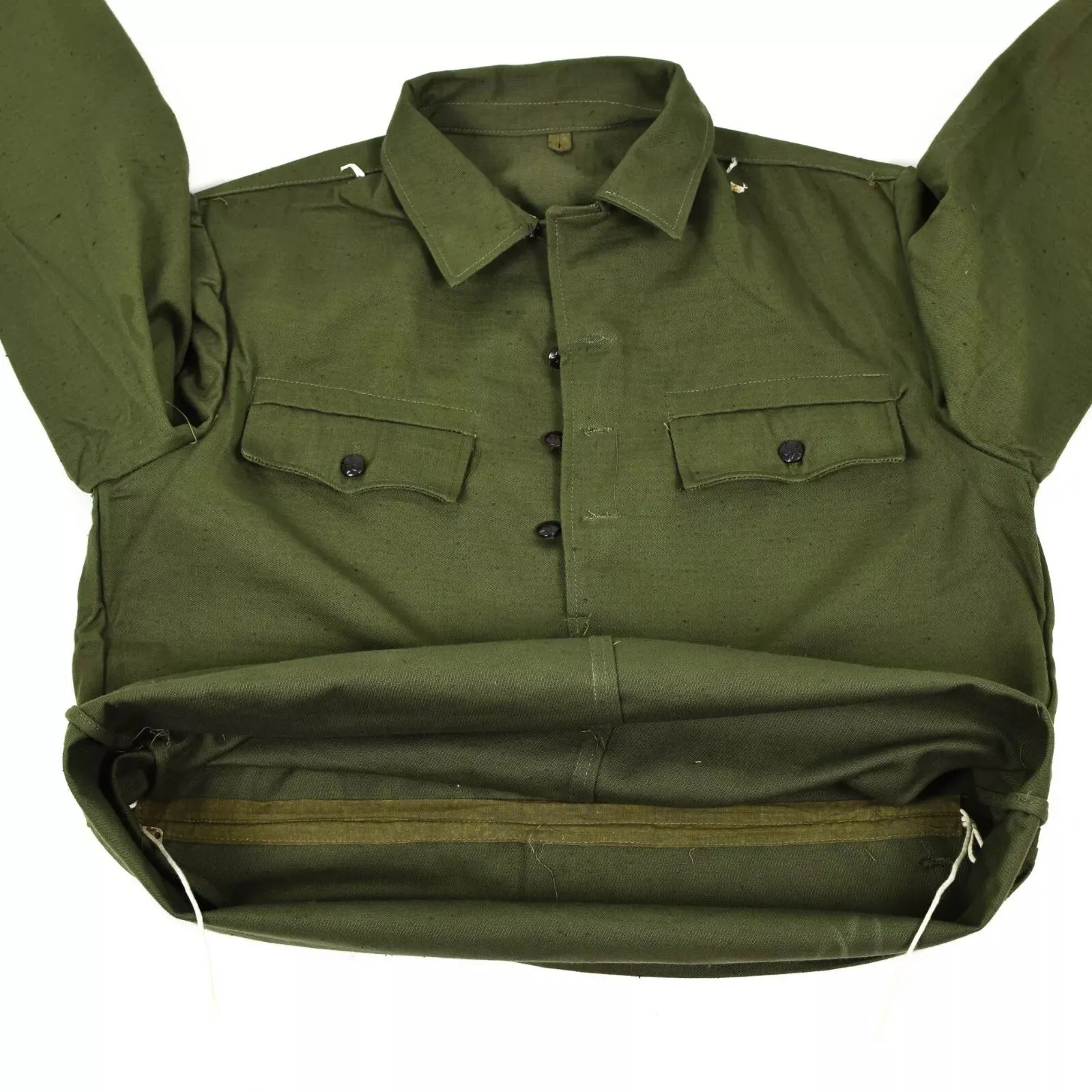 Canvas Soviet Style Cotton Button up Shirt
