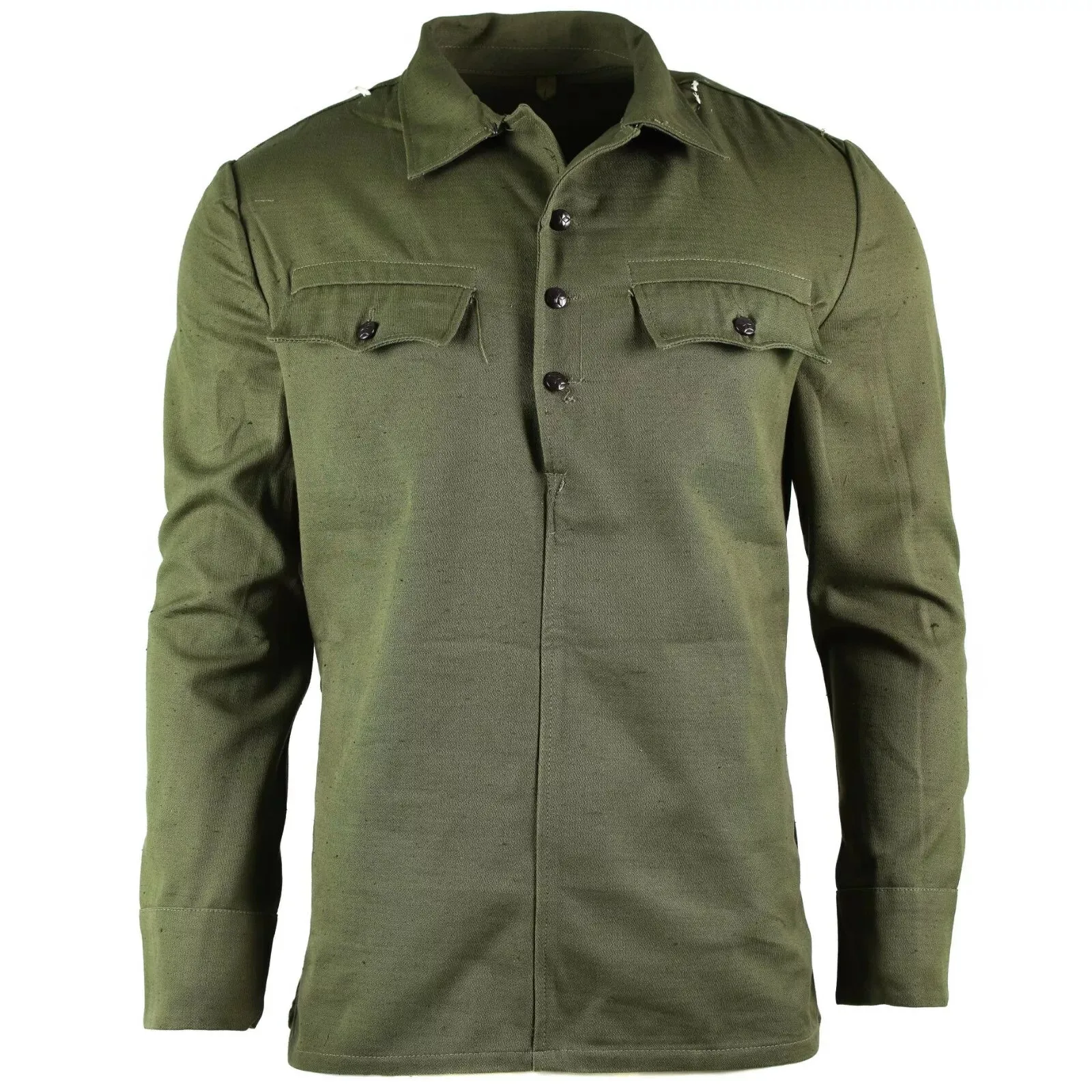 Canvas Soviet Style Cotton Button up Shirt