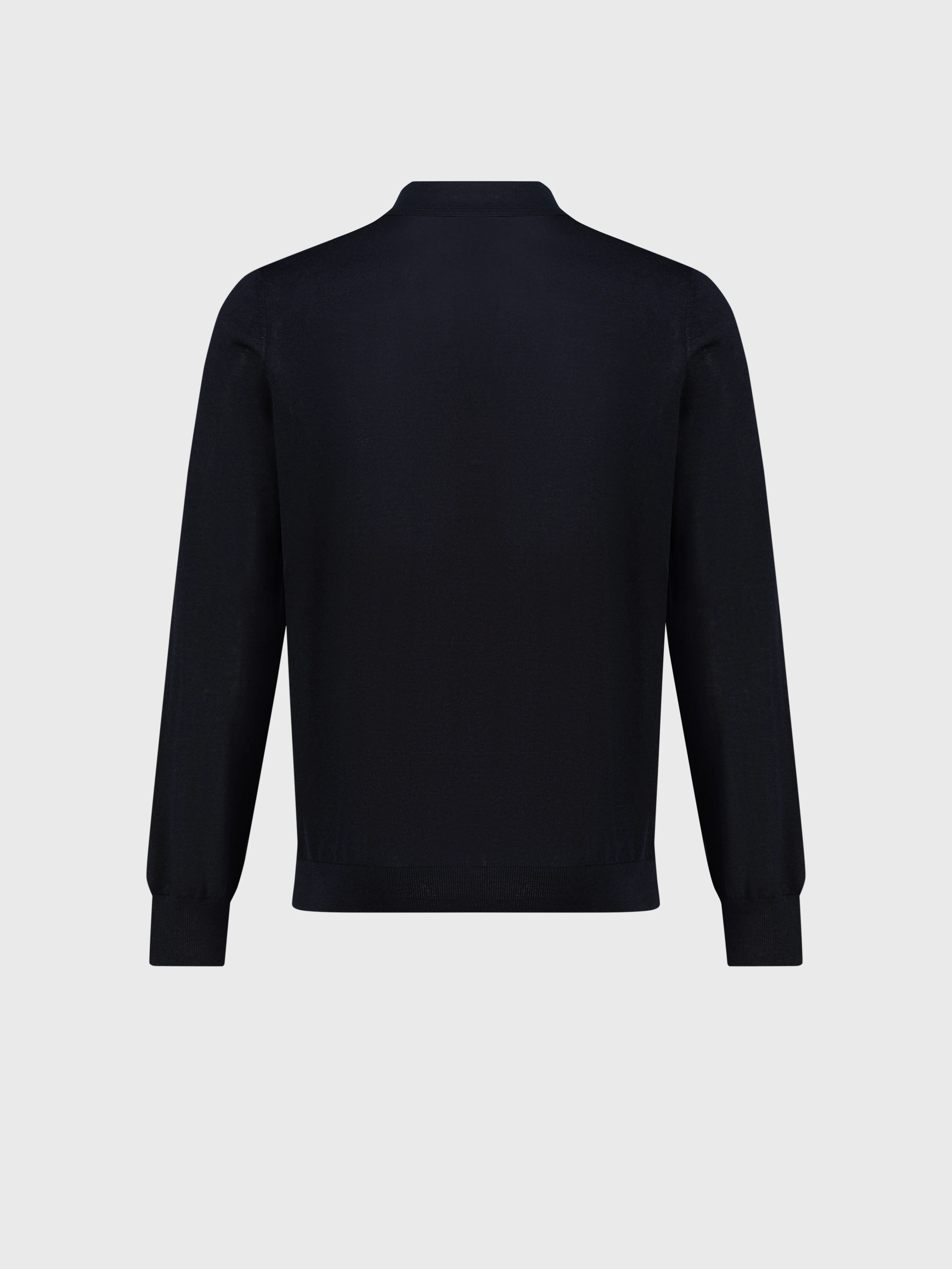 Cashmere and Silk Polo Dark Navy