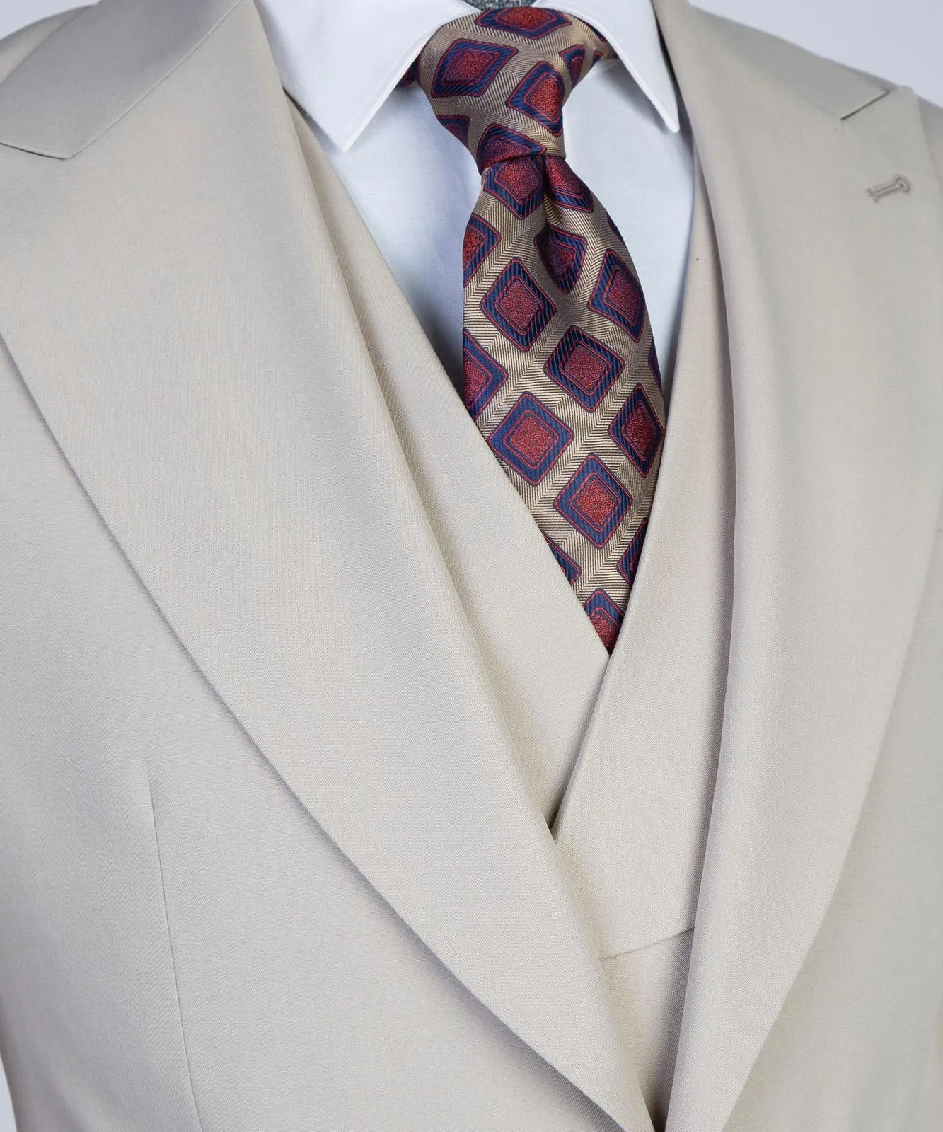 Classic Light Beige Men Suit