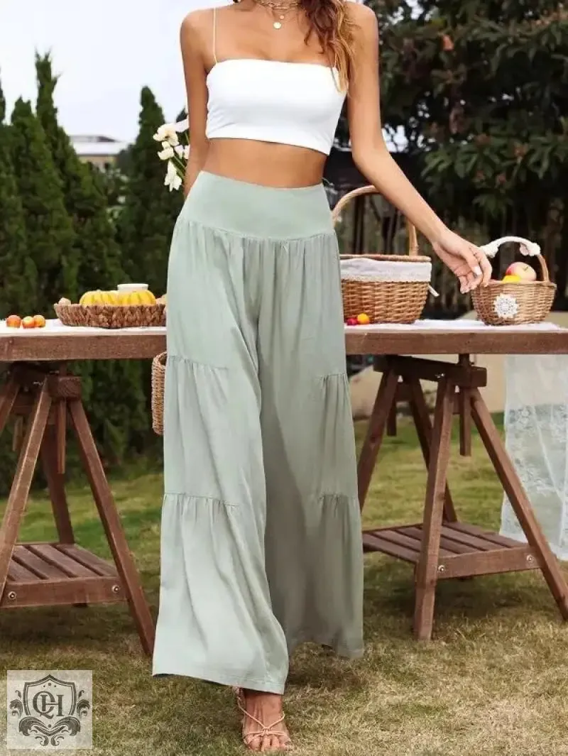 Cotton Linen Wide Leg Pants
