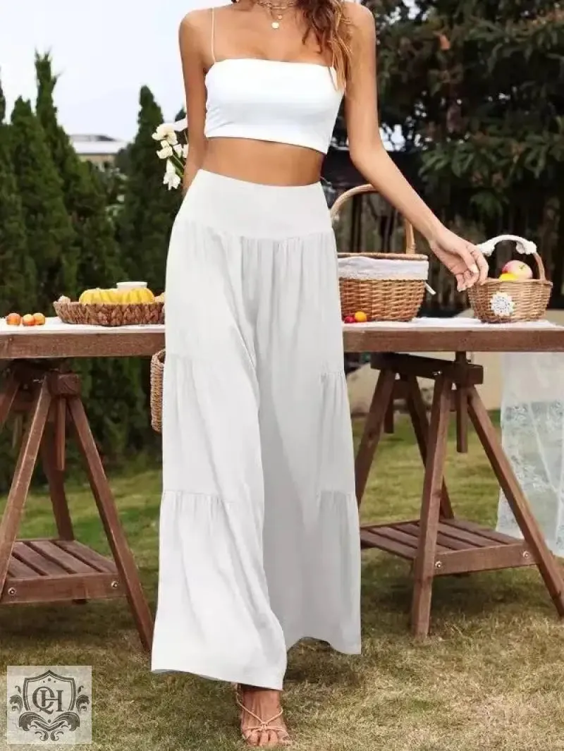 Cotton Linen Wide Leg Pants
