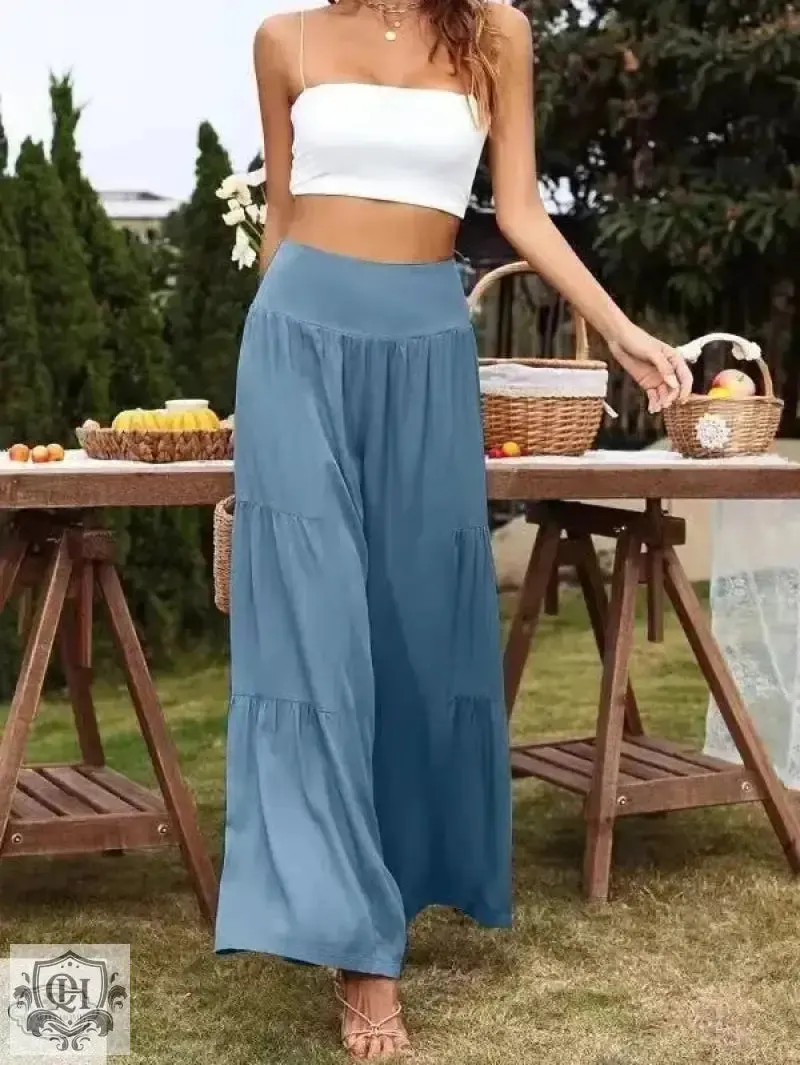 Cotton Linen Wide Leg Pants