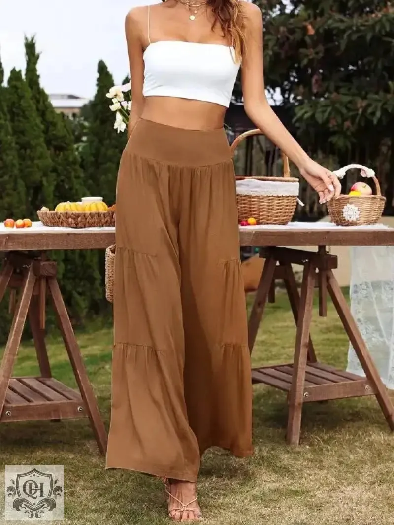 Cotton Linen Wide Leg Pants