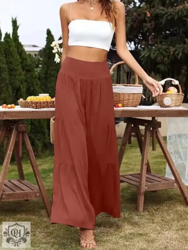 Cotton Linen Wide Leg Pants