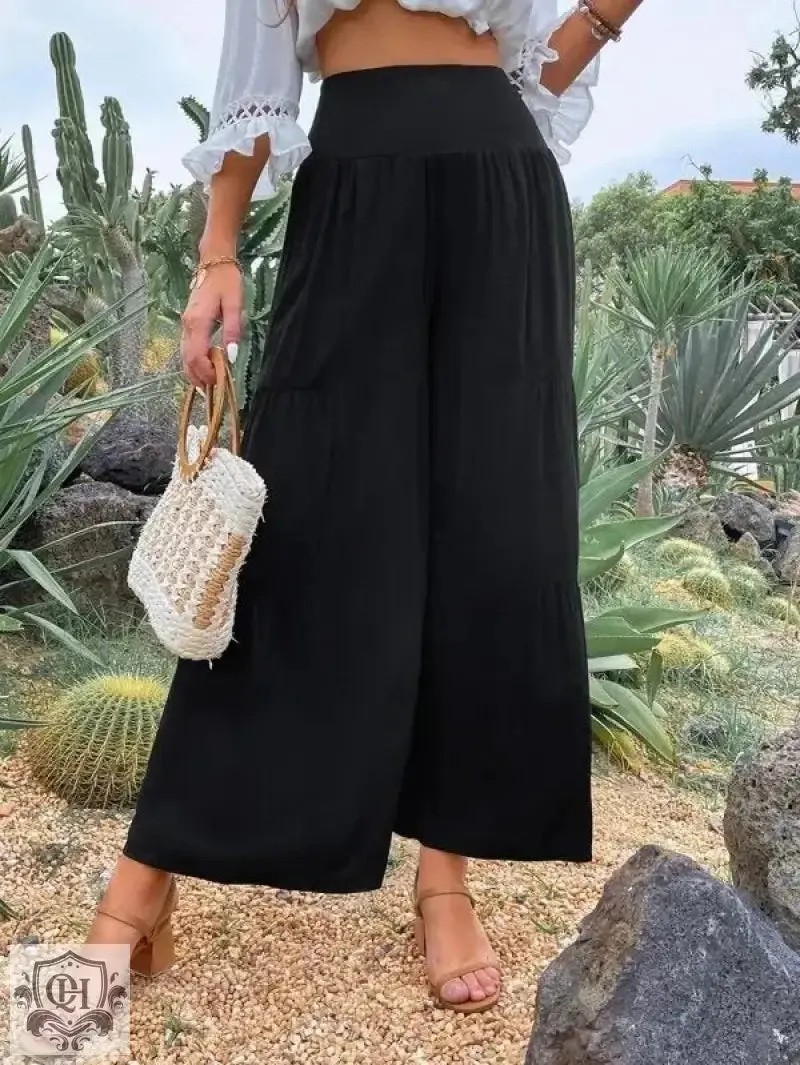 Cotton Linen Wide Leg Pants