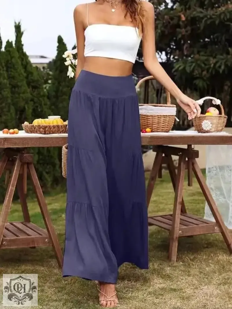 Cotton Linen Wide Leg Pants