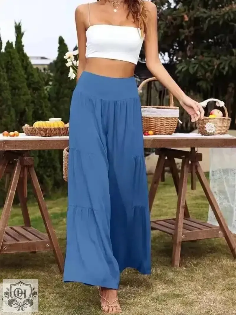 Cotton Linen Wide Leg Pants