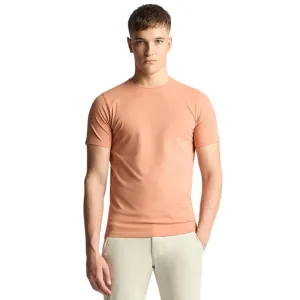 Crew Neck Stretch T-Shirt - Salmon