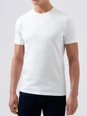 Crew Neck Stretch T-Shirt - White