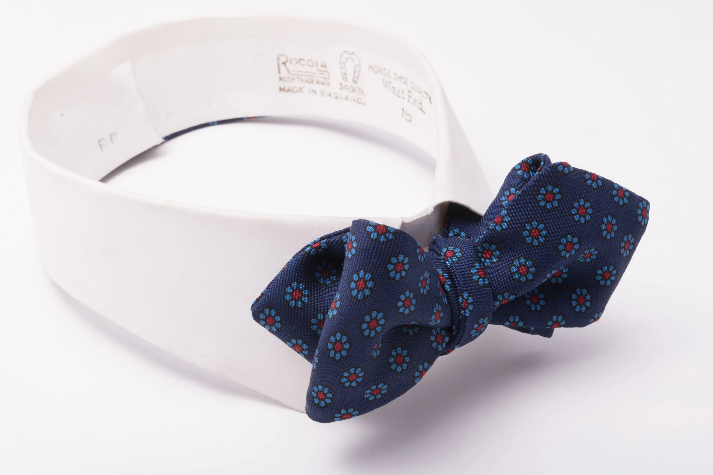 Dark Blue Micropattern Madder Silk Bow Tie