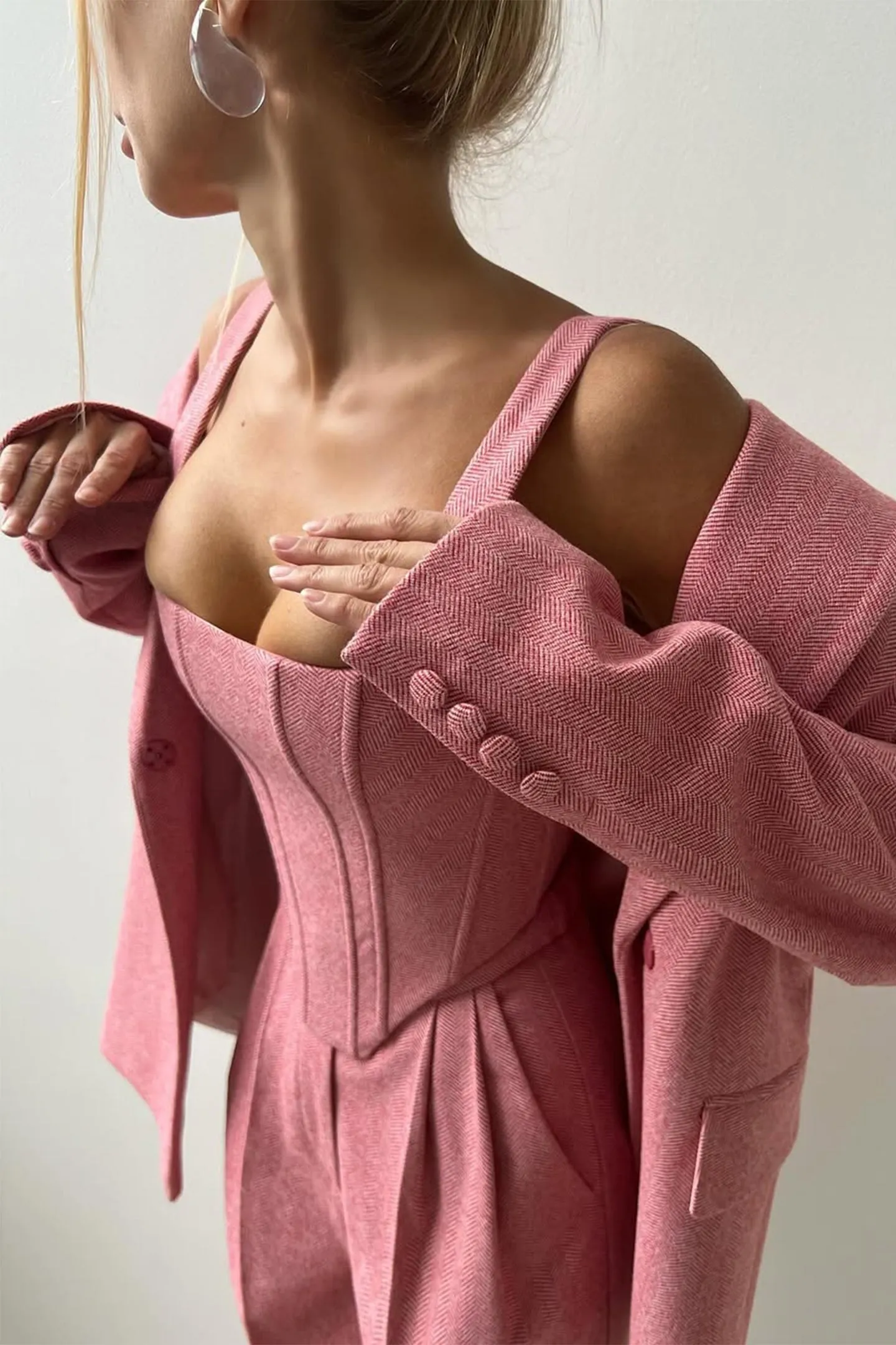 Dolce  Three-Piece Set with Double-Breasted Blazer