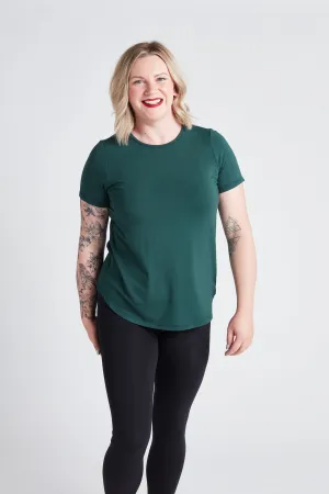 Essential Crew Tee in Fern - XS ONLY
