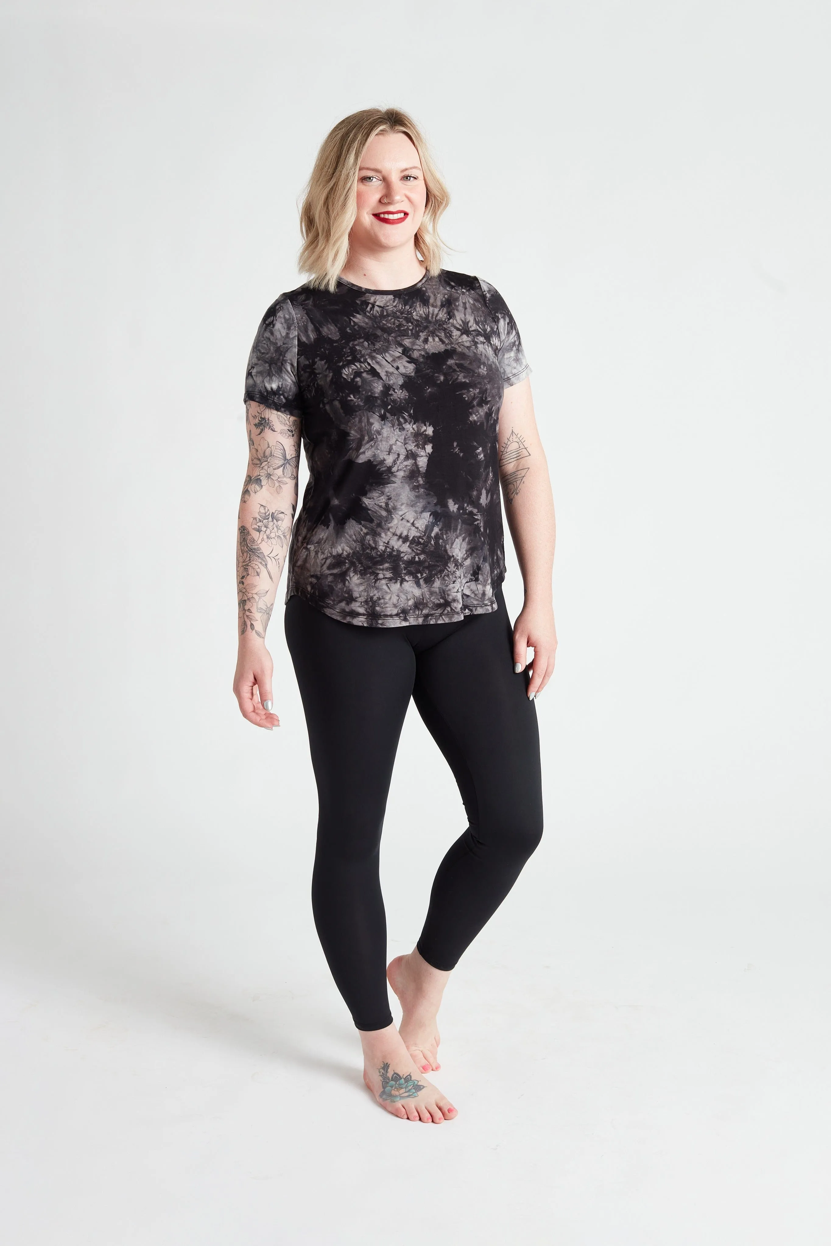 Essential Crew Tee in Tie Dye