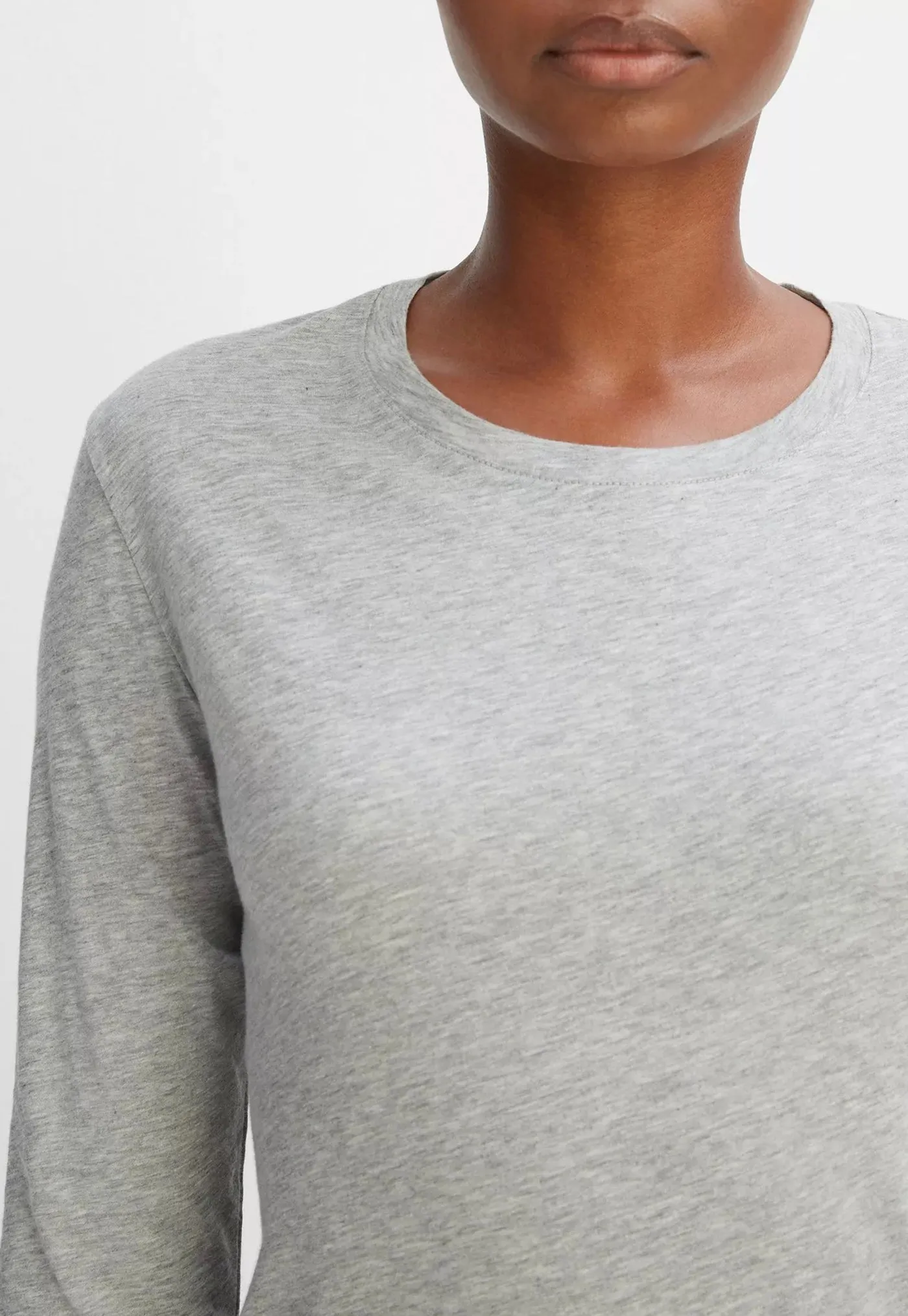 Essential Long Sleeve Crew - Grey
