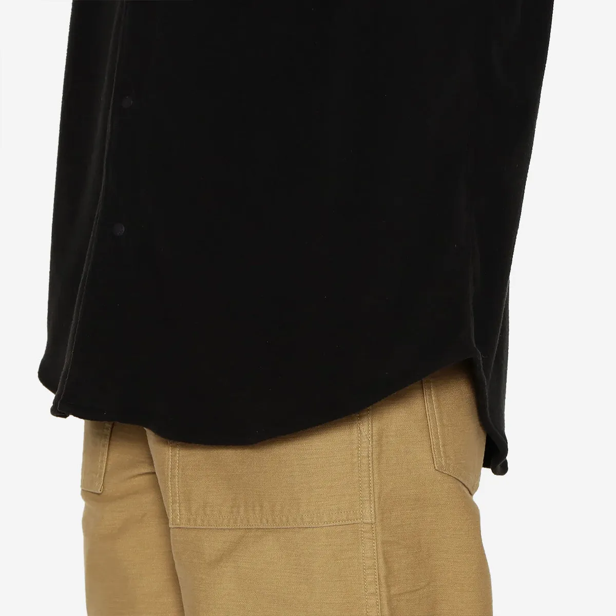 Fleece Snap Button Shirt - Khaki (Olive)