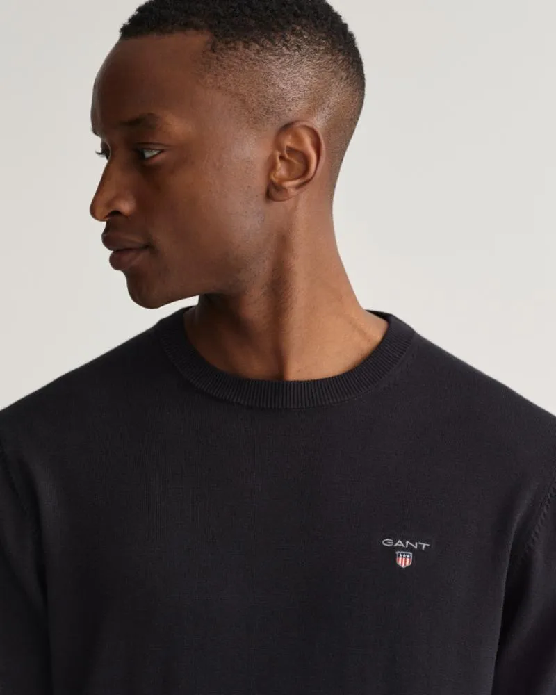 Gant Apparel Mens CLASSIC COTTON  C-NECK 5/BLACK