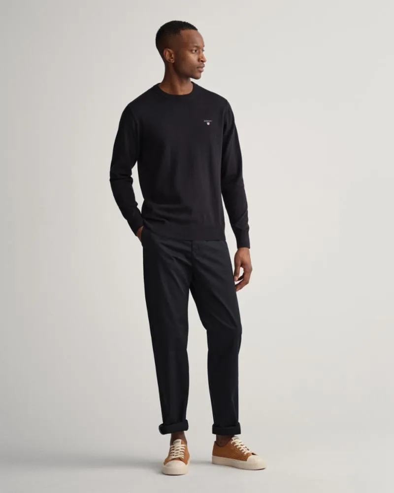Gant Apparel Mens CLASSIC COTTON  C-NECK 5/BLACK