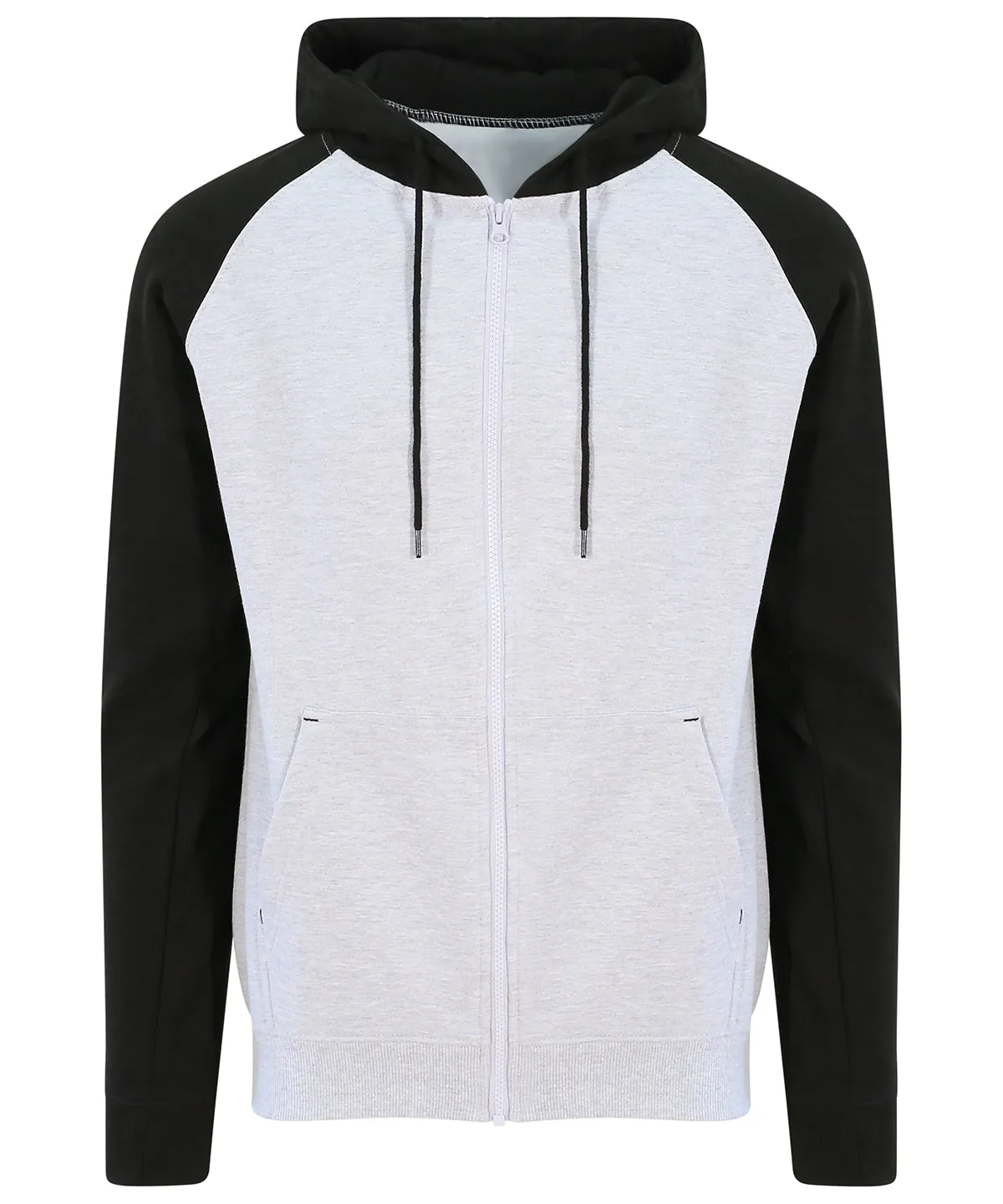 Heather Grey/Jet Black - Baseball zoodie