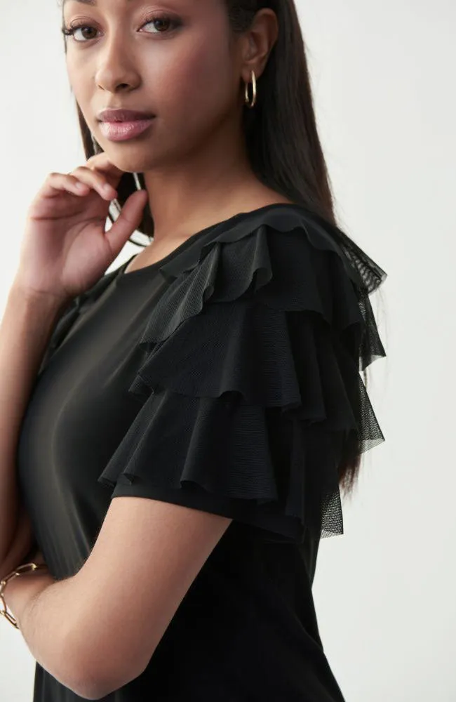 Hi Side Ruffle Sleeve Tunic