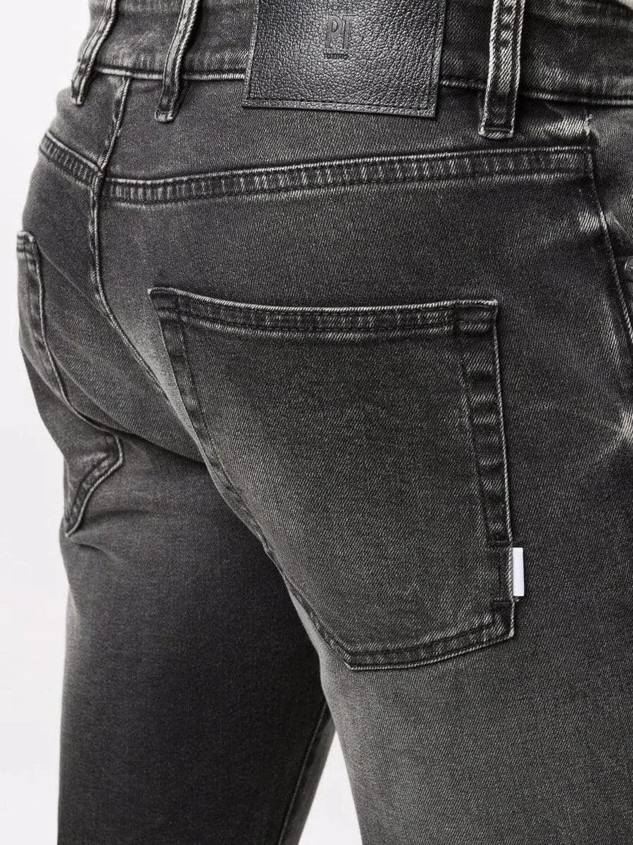 Jeans slim con effetto schiarito
