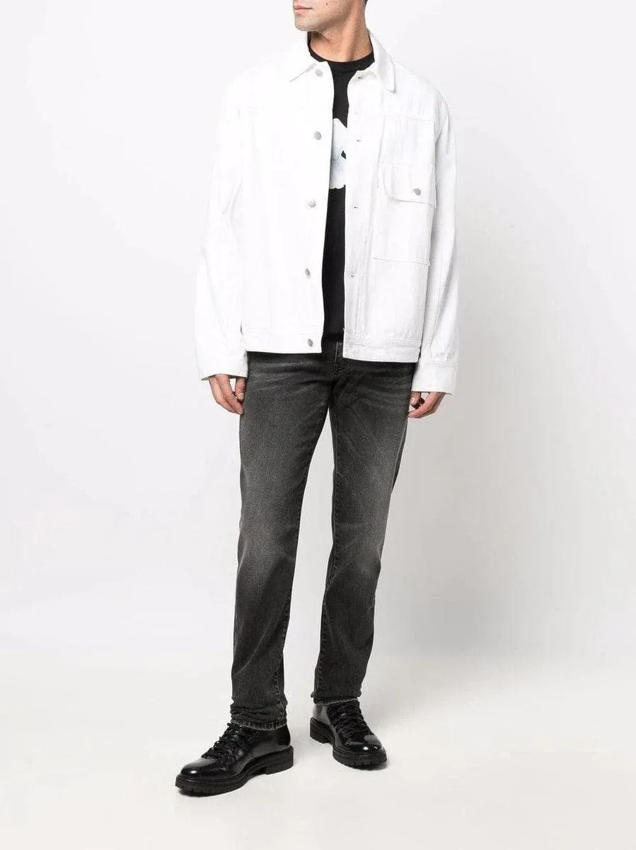 Jeans slim con effetto schiarito