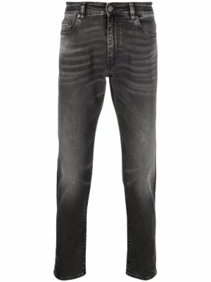 Jeans slim con effetto schiarito