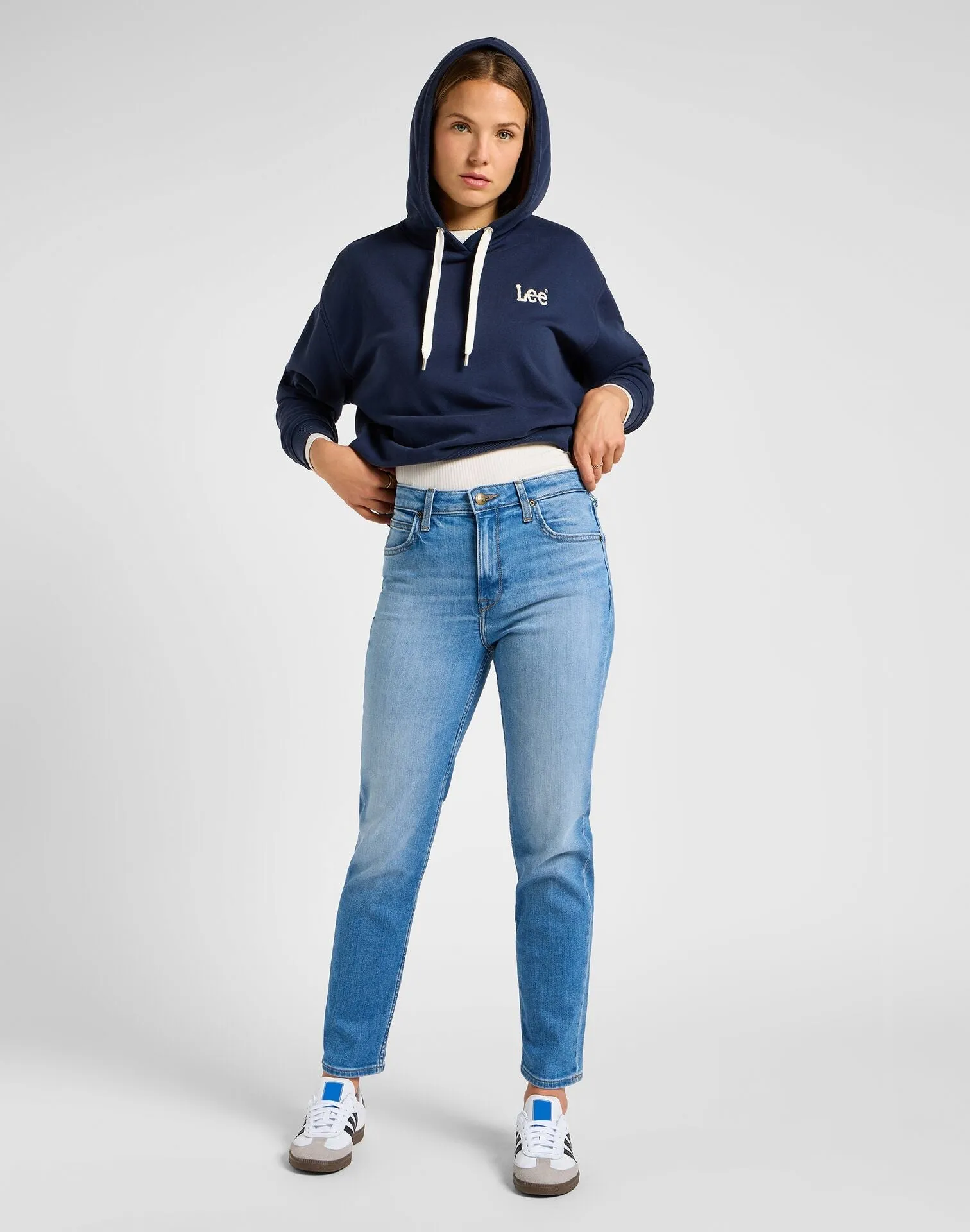 Lee Women's Essential Hoodie in Mood Indigo