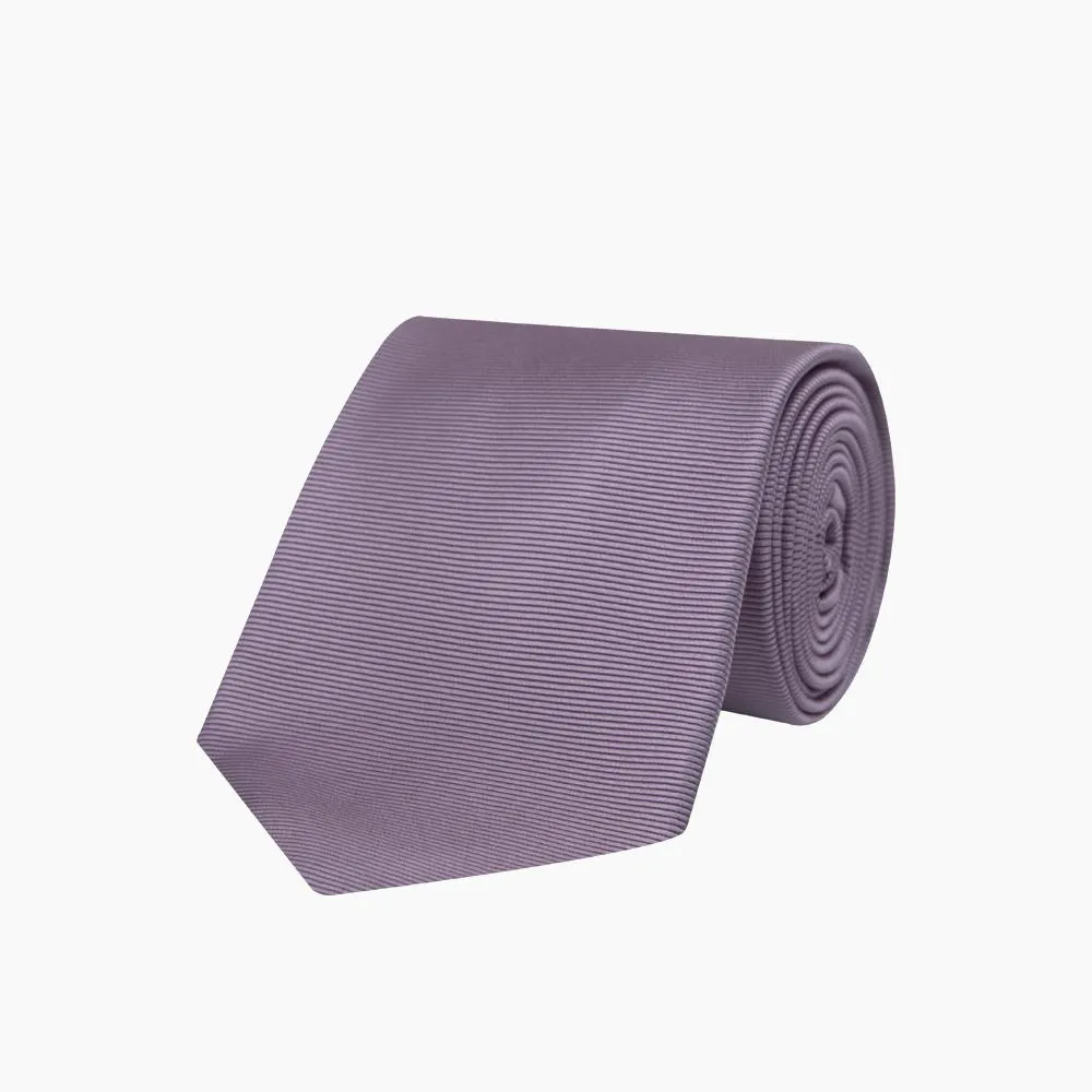 Lilac Horizontal Twill Silk Tie