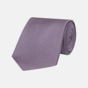 Lilac Horizontal Twill Silk Tie
