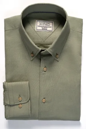 LIMITED EDITION LINEN FABRIC SHIRT OLIVE